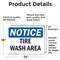 Signmission Tire Wash Area, 24 in W x Rectangle, Vinyl Decal OS-2PACK-NS-D-1824-L-18677 - alternate 2